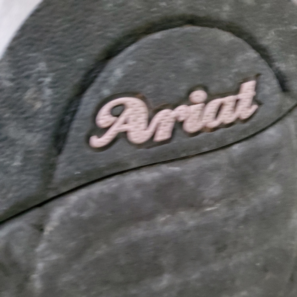 Black and Purple Ariat Leather Embroidered Women's Boots - Picture 12 of 12